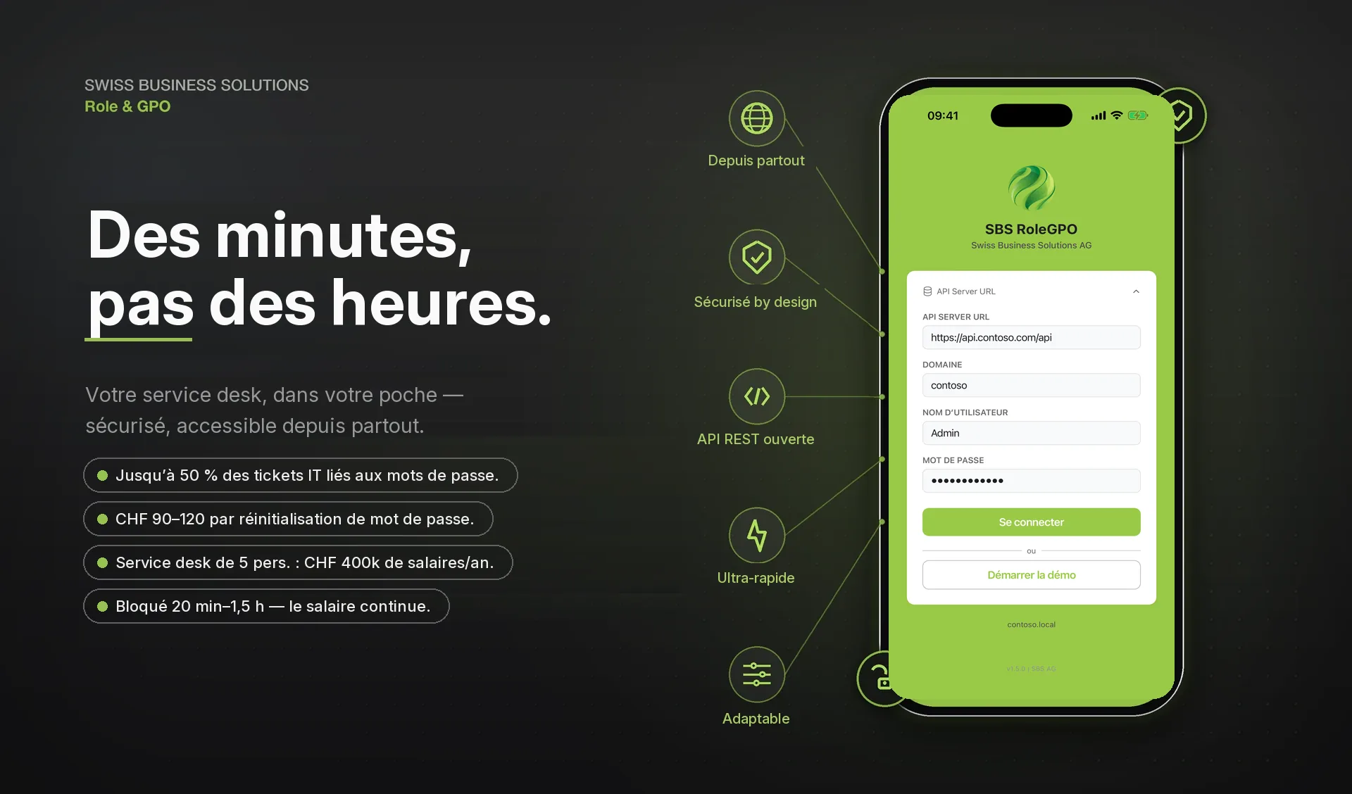 SBS Role et GPO &mdash; exploitation IT mobile sécurisée sur iOS, Android et Windows